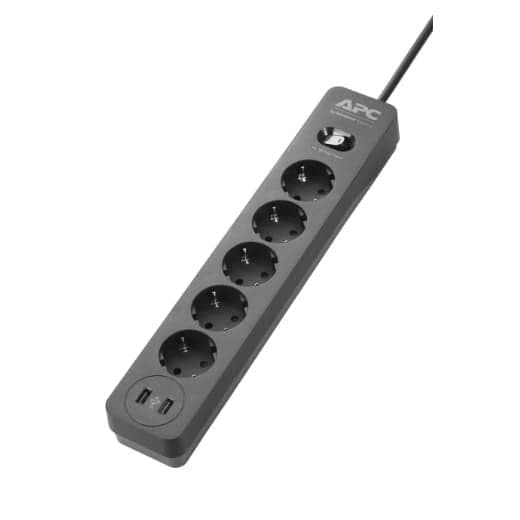 مشترك حماية 5 مخرج + 2 مخرج USB من APC